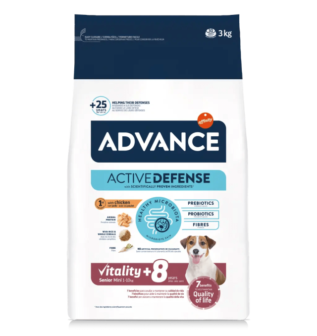 Advance Vitality Senior Mini +8 Kuru Köpek Maması