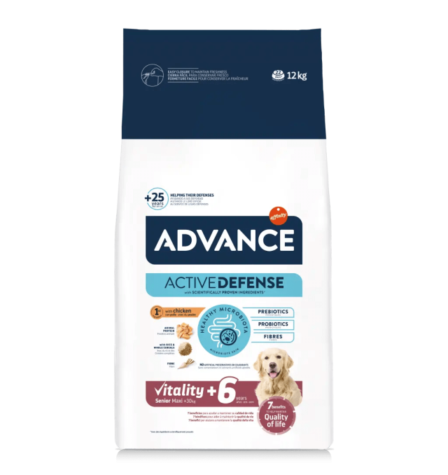 Advance Vitality Senior Maxi +6 Kuru Köpek Maması