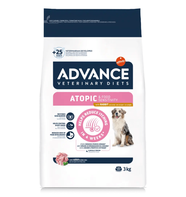 Advance Atopic & Food Sensitivity Rabbit Tavşanlı Kuru Köpek Maması