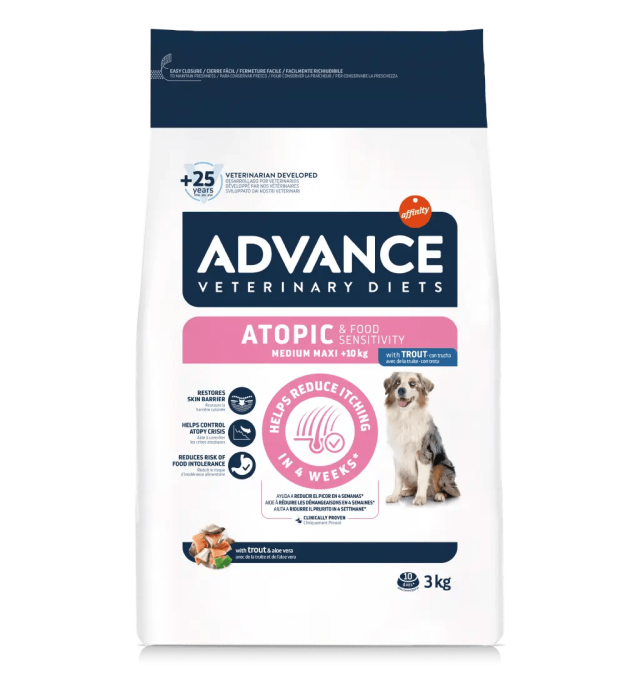 Advance Atopic & Food Sensitivity Medium/Maxi Kuru Köpek Maması