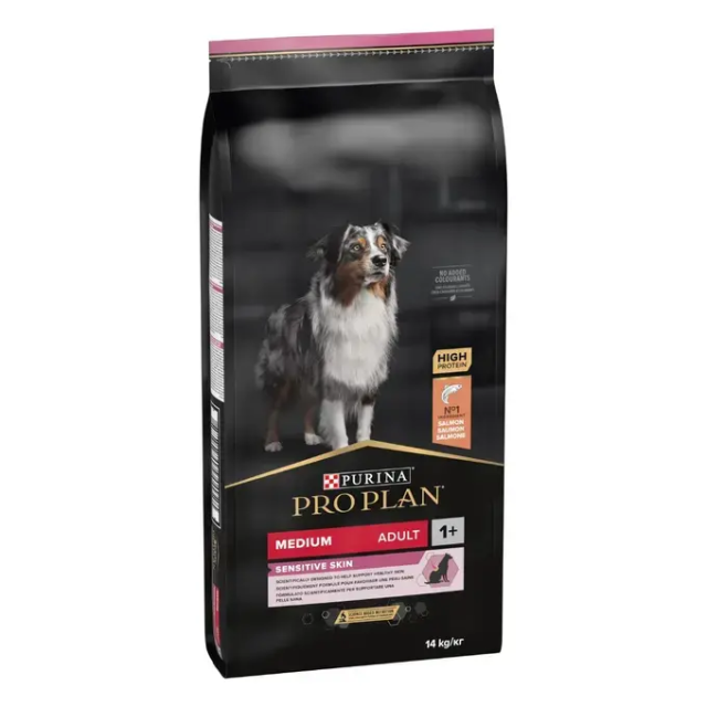 PRO PLAN Medium Adult Sensitive Skin Somonlu Kuru Yetişkin Köpek Maması