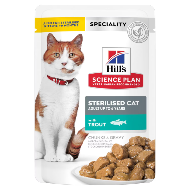 Hill's Science Plan Sterilised Genç Yetişkin Kedi Pouch Yaş Mama