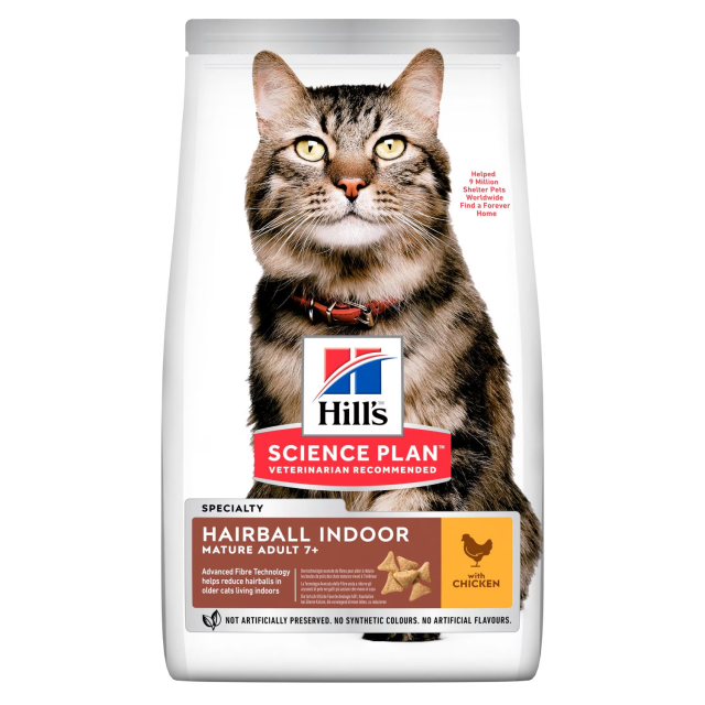 Hill's Science Plan Hairball & Indoor +7 Kuru Olgun Yetişkin Kedi Maması