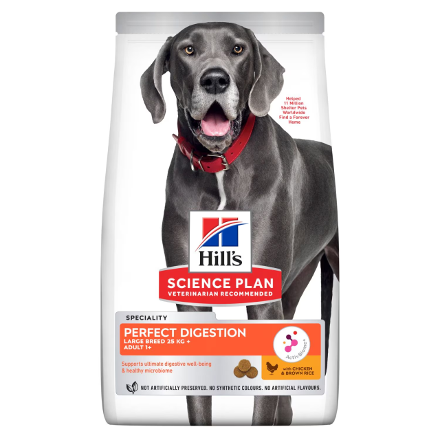 Hill's Science Plan Perfect Digestion +1 Yetişkin Büyük Irk Köpek Maması