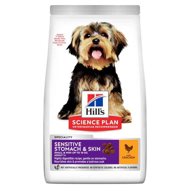 Hill's Science Plan Sensitive Stomach & Skin Yetişkin Küçük & Mini Irk Köpek Maması