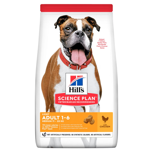 Hill's Science Plan Light Yetişkin Orta Irk Köpek Maması