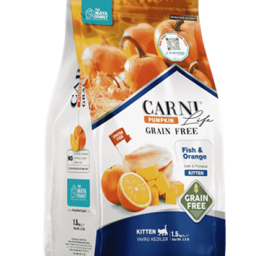 Carni Life Pumpkin Kitten Tahılsız Balık Etli & Portakallı Yavru Kedi Maması