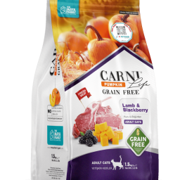 Carni Life Pumpkin Tahılsız Kuzu Etli & Böğürtlenli Yetişkin Kedi Maması