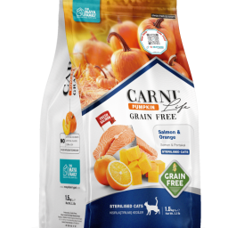 Carni Life Pumpkin Sterilised Tahılsız Somonlu & Portakallı Kısırlaştırılmış Yetişkin Kedi Maması