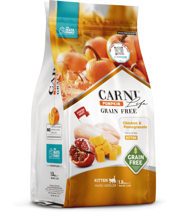Carni Life Pumpkin Kitten Tahılsız Tavuk Etli & Narlı Yavru Kedi Maması
