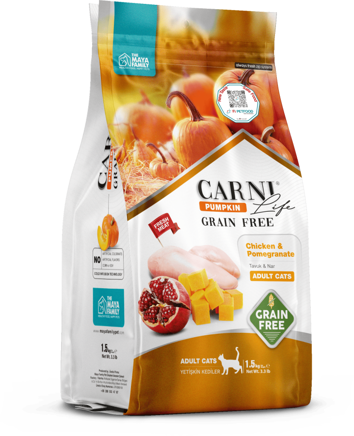 Carni Life Pumpkin Adult Tahılsız Tavuklu & Narlı Yetişkin Kedi Maması