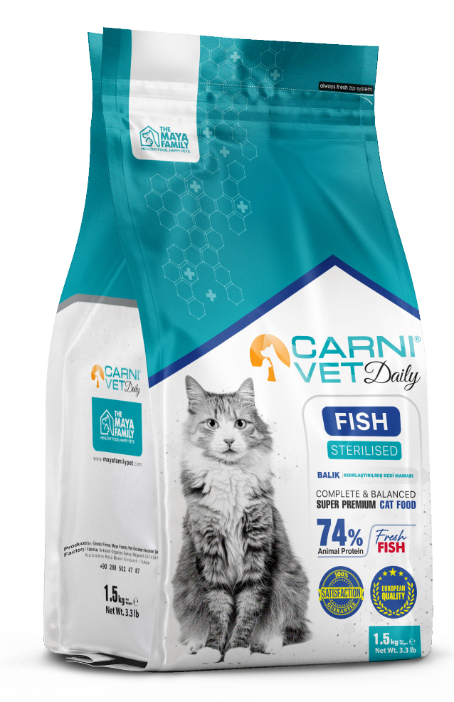 CARNI VET DAILY BALIK YETİŞKİN KISIRLAŞTIRILMIŞ KEDİ MAMASI