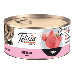 Felicia Tahılsız Konserve Biftekli Kıyılmış Yaş Yavru Kedi Maması
