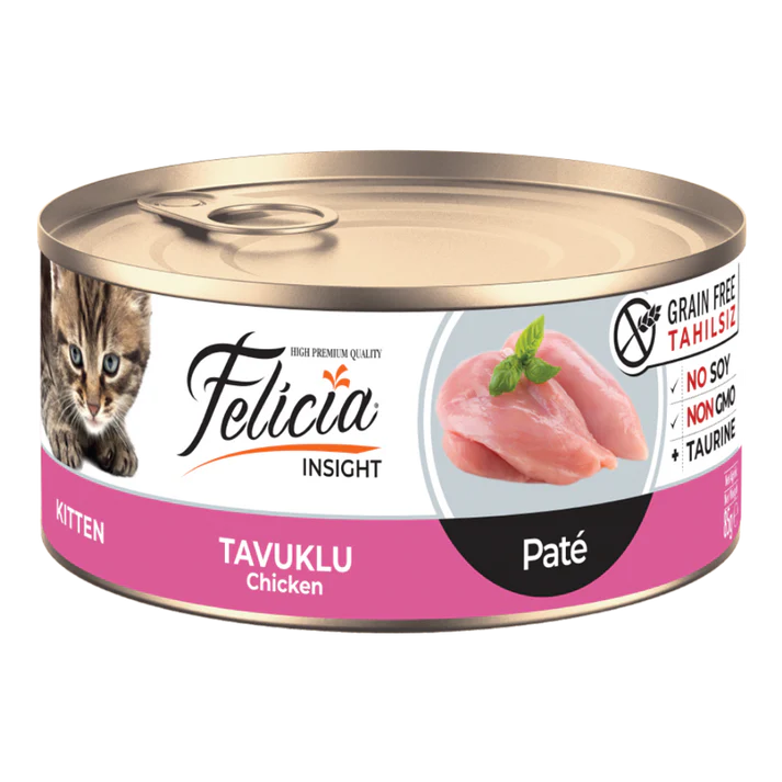 Felicia Tahılsız Konserve Tavuklu Kıyılmış Yaş Yavru Kedi Maması