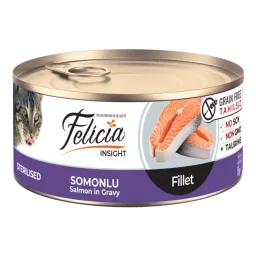 Felicia Tahılsız Konserve Sterilised Somonlu Fileto Yaş Kedi Maması