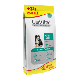 LaVital Büyük Irk Yavru Kuru Köpek Maması (Maxi Puppy) Somonlu